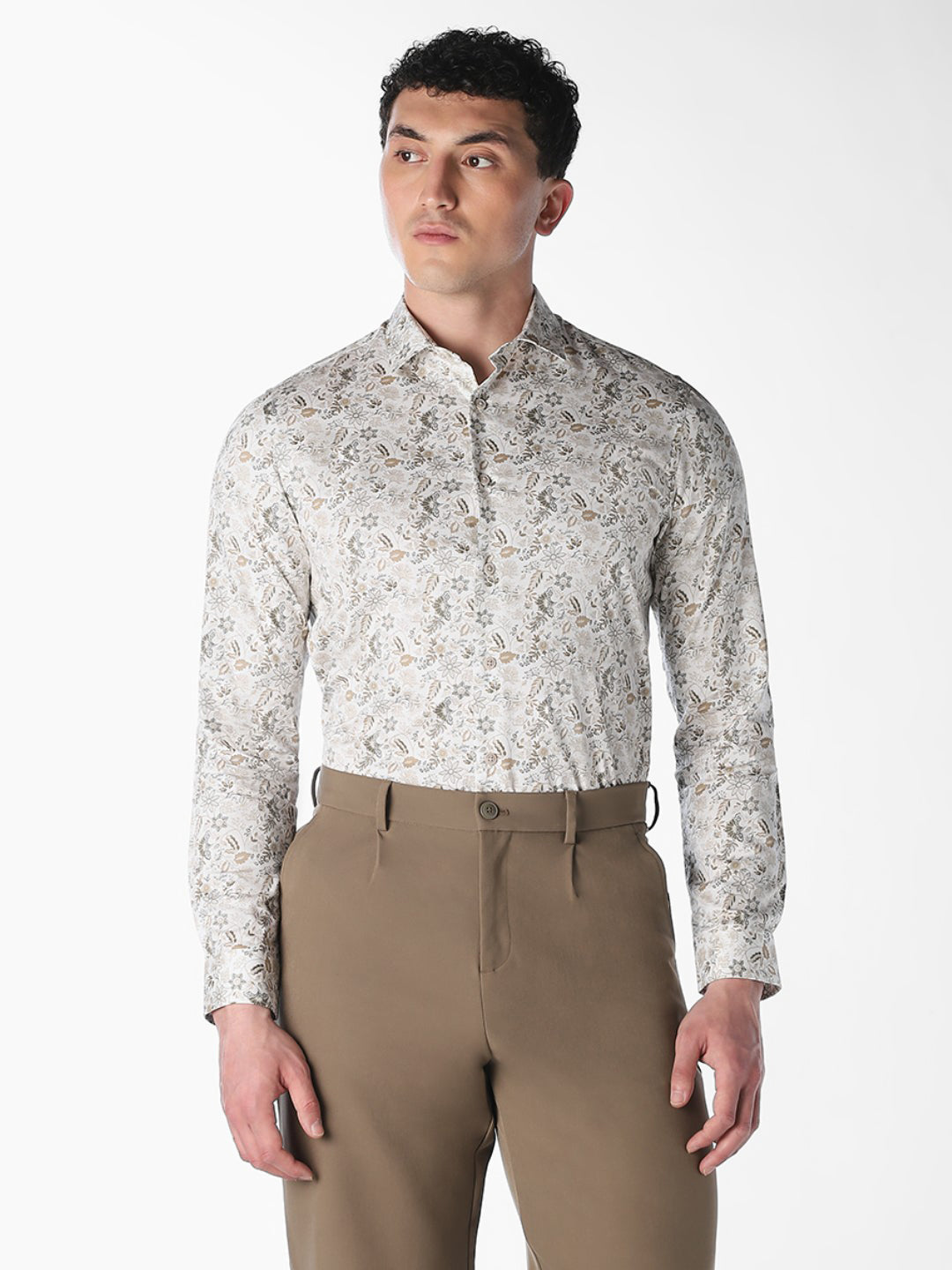 Cotton Floral Print Shirt