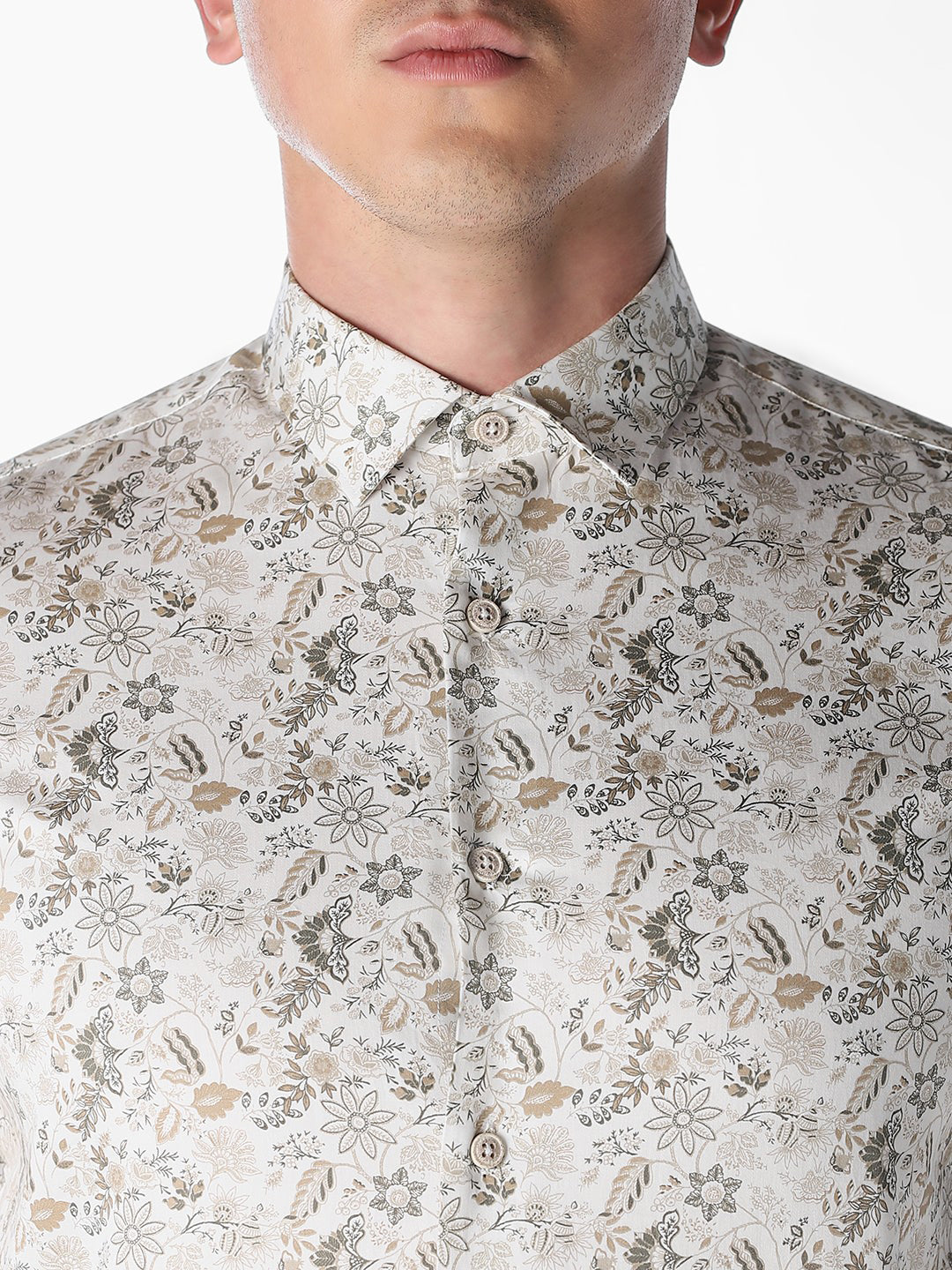 Cotton Floral Print Shirt