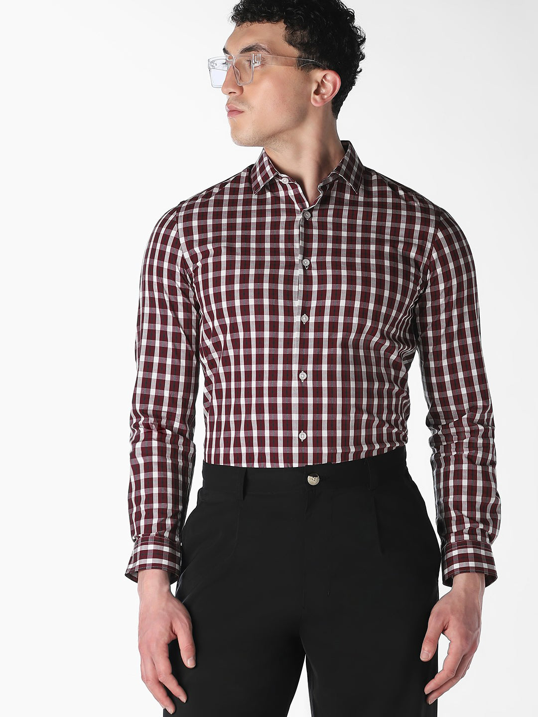 Red Check Full Sleeves Shirt