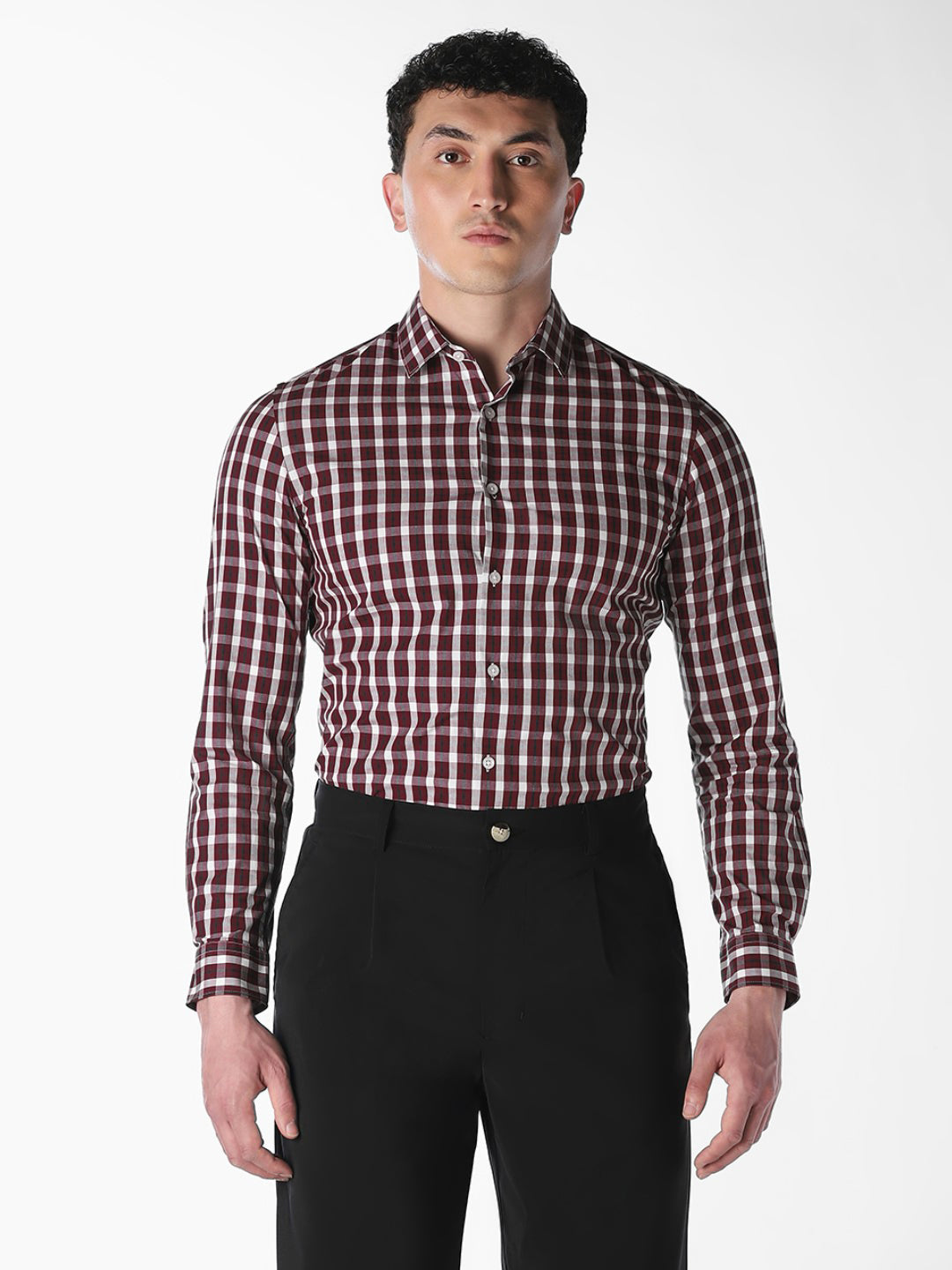 Red Check Full Sleeves Shirt