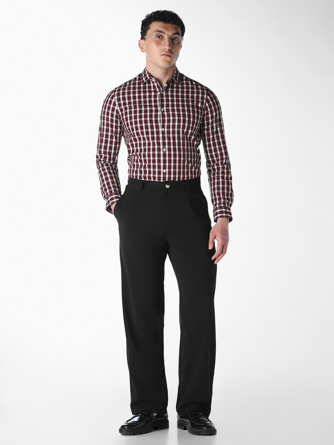 Red Check Full Sleeves Shirt