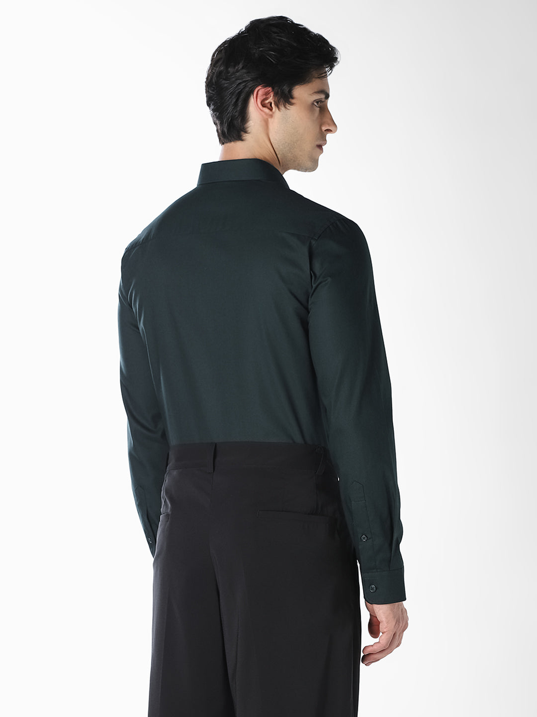 Dark Green Slim Fit Formal Shirt