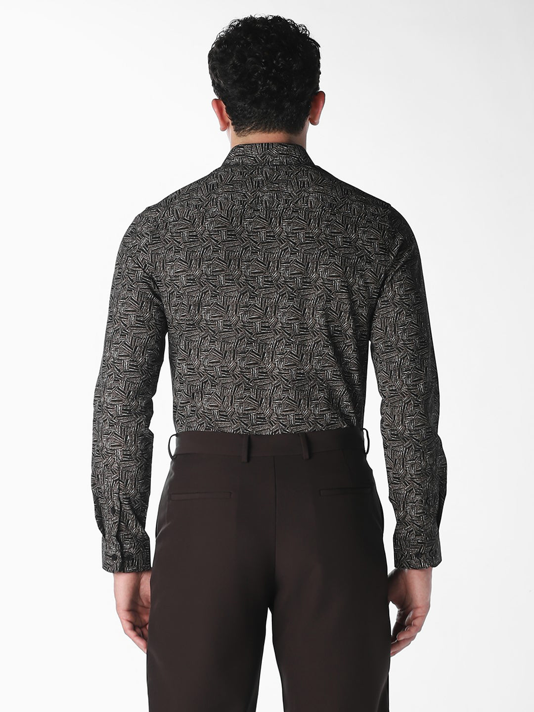 Black Printed Dobby Shirt