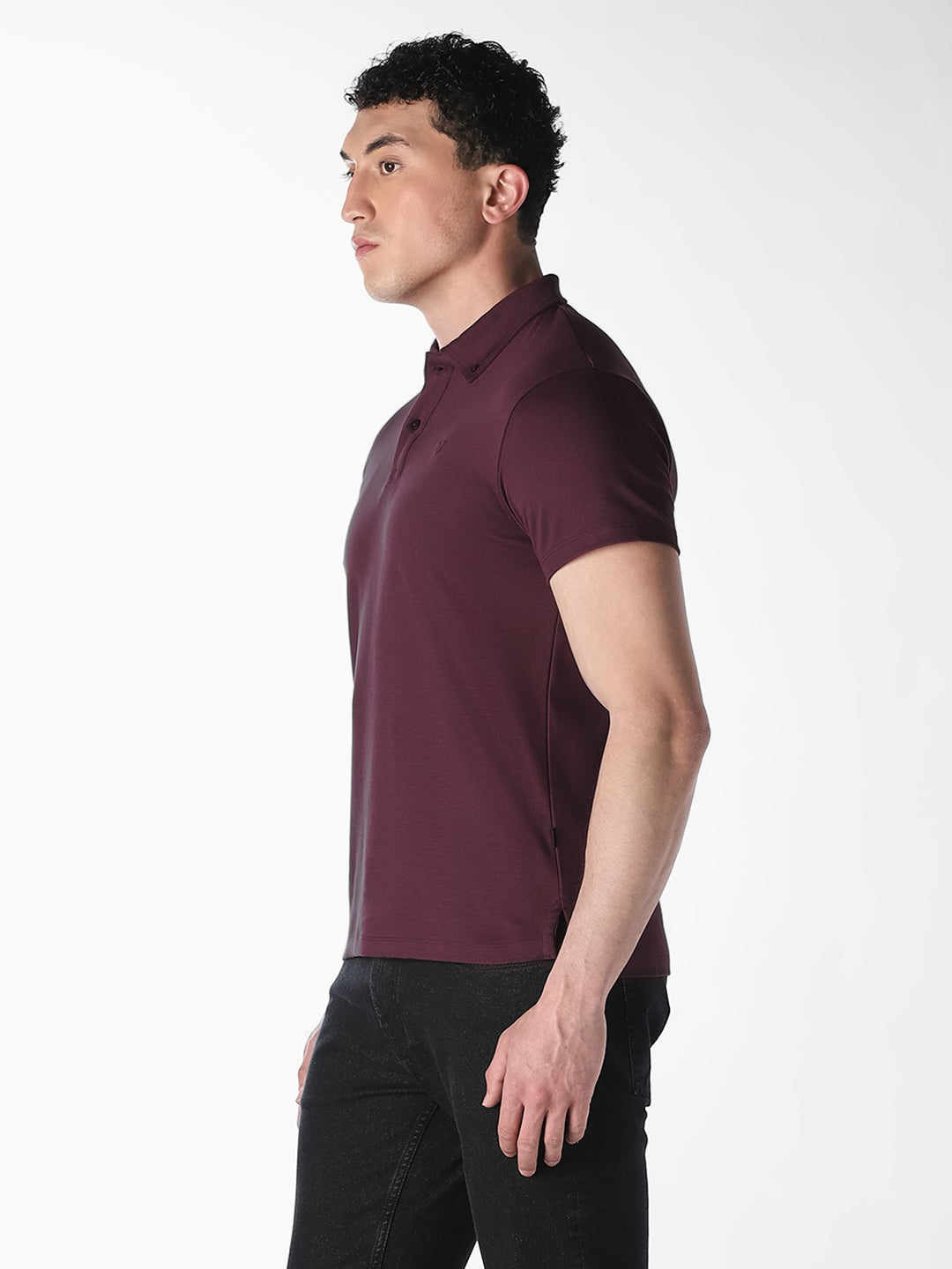 Burgundy Cotton Polo
