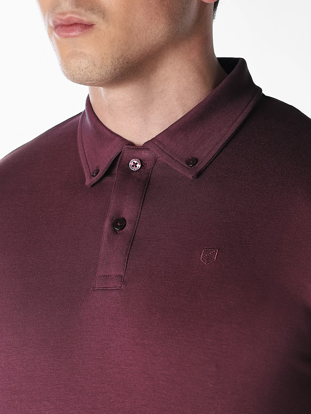 Burgundy Cotton Polo