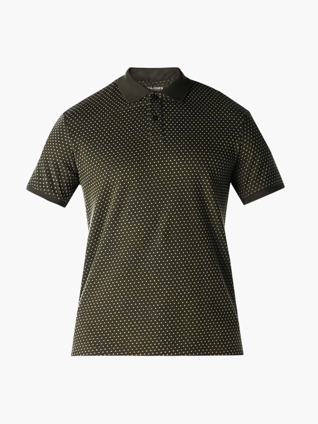Olive Printed Cotton Polo