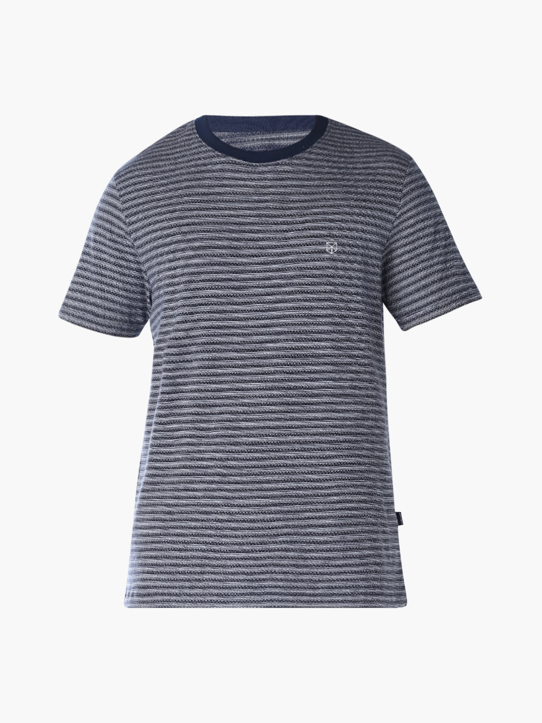 Blue Striped Crew Neck T-shirt