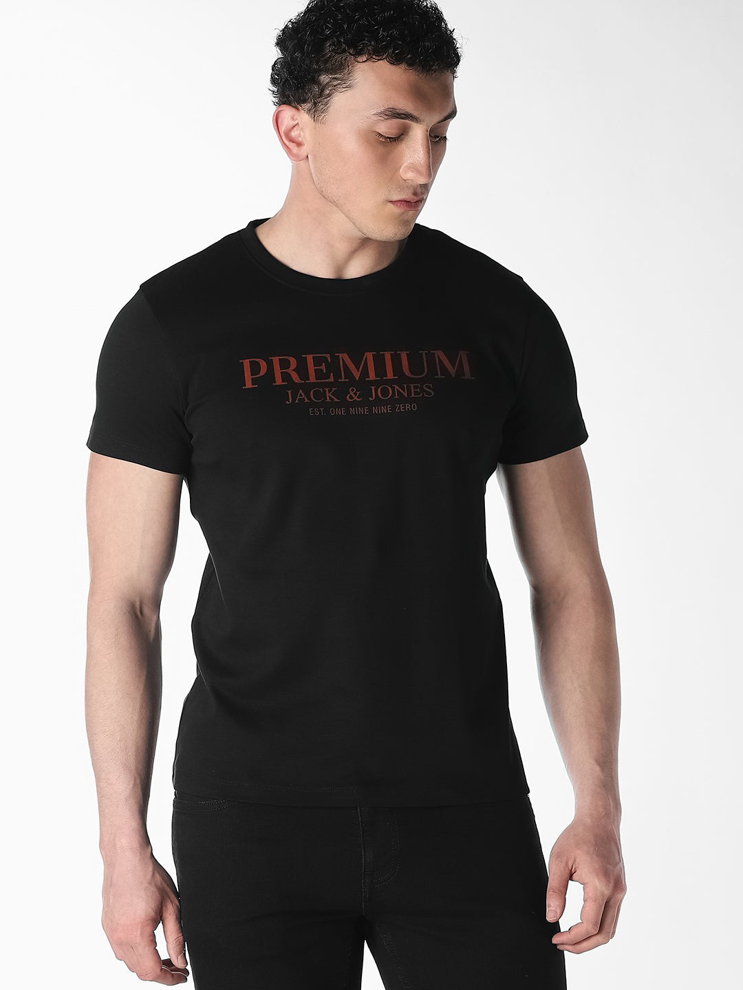 Black Graphic Print T-Shirt