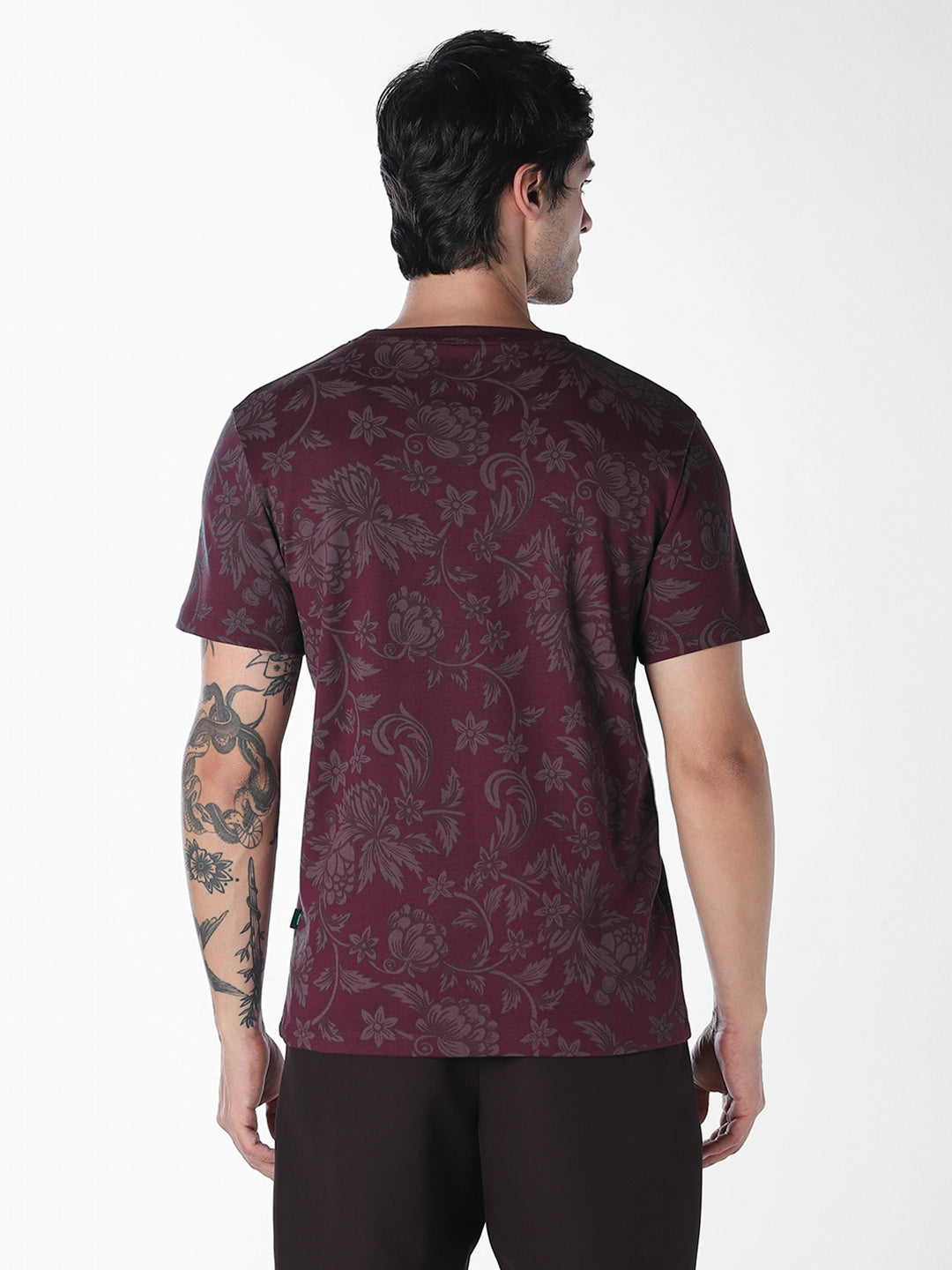 Floral Print Cotton Polo