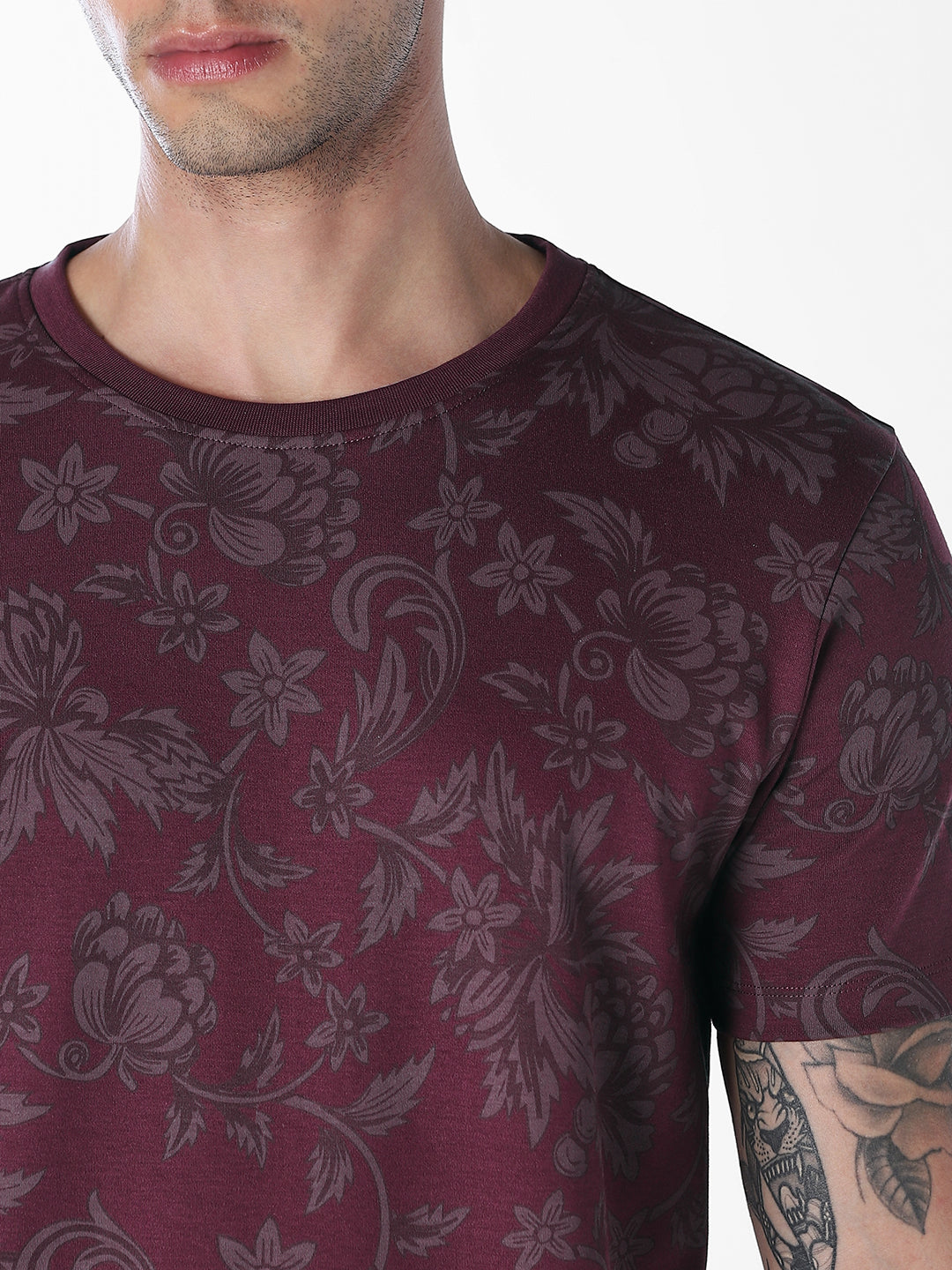 Floral Print Cotton Polo