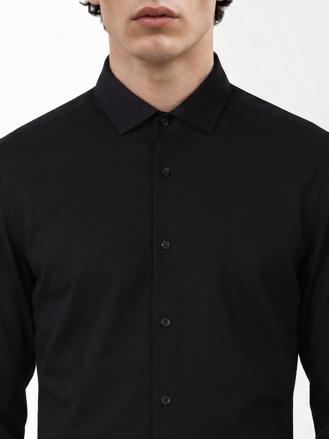 Black Slim Fit Formal Shirt