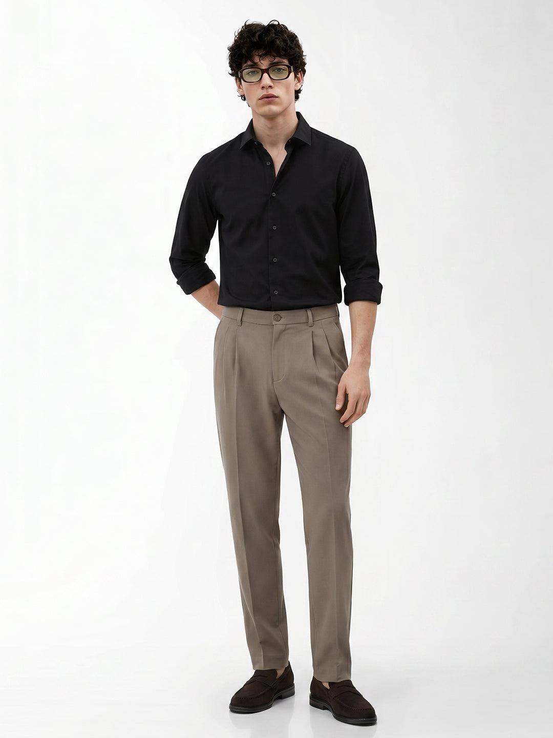Black Slim Fit Formal Shirt