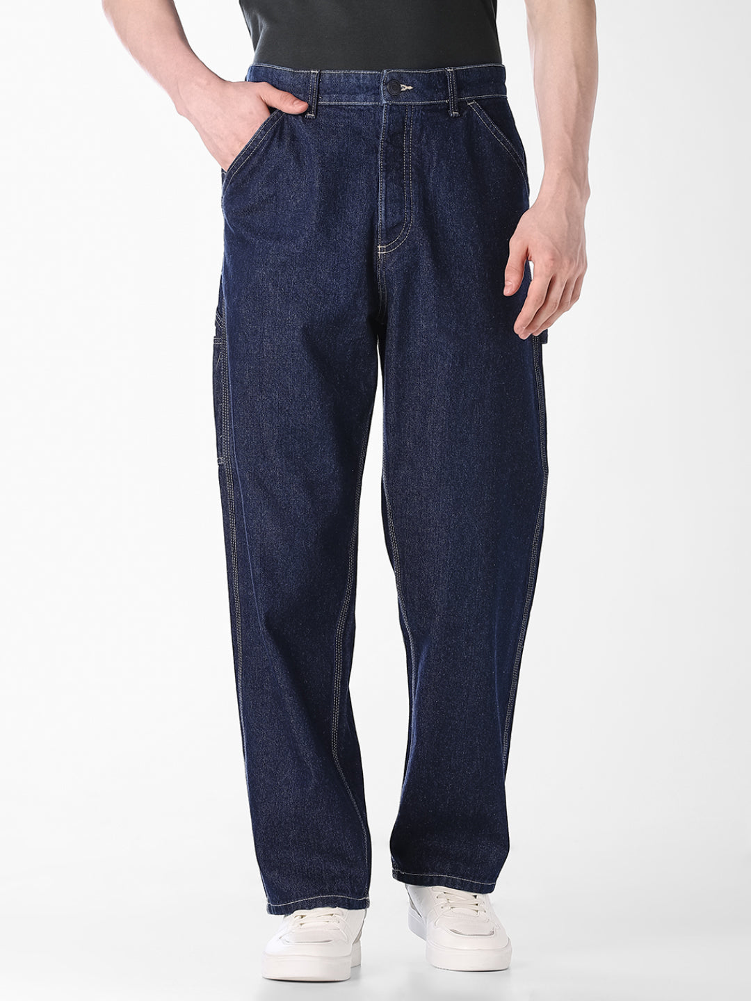 Dark Blue Loose Fit Jeans