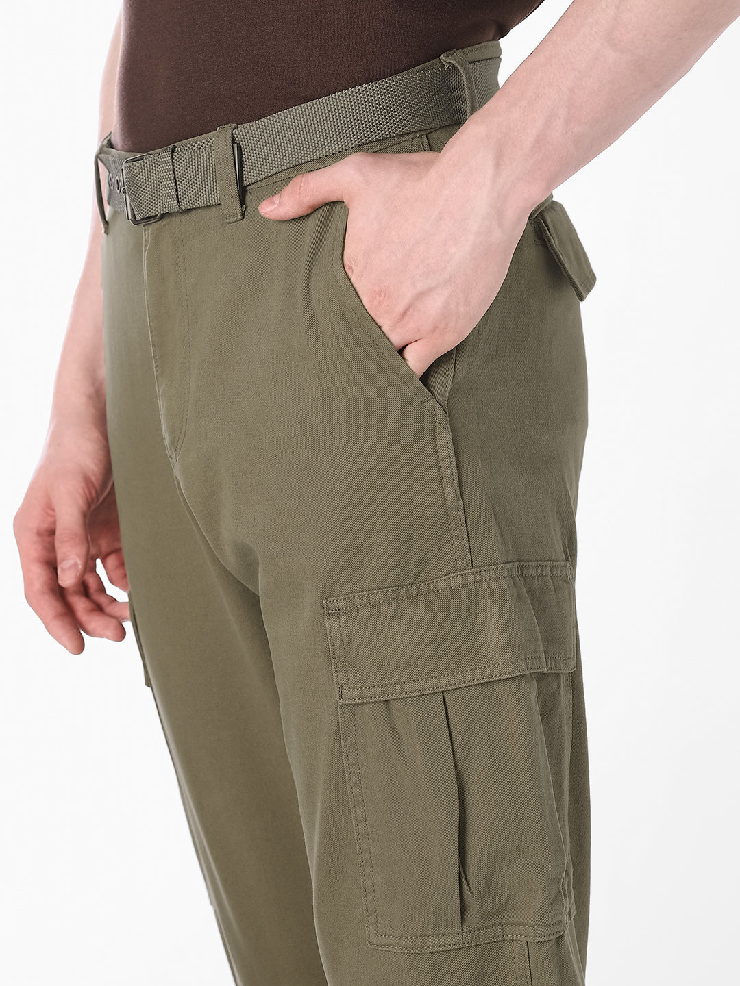 Olive Green 6 Pocket Cargos