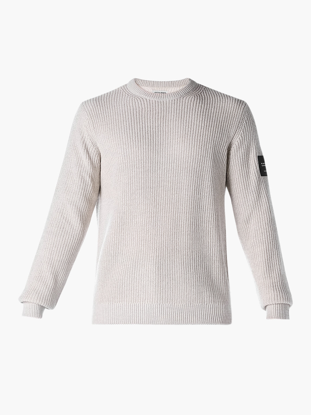 Grey Jacquard Regular Fit T-shirt