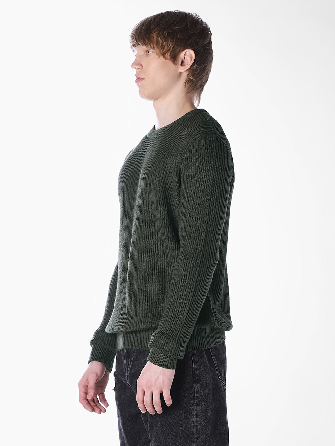 Green Jacquard Regular Fit T-shirt