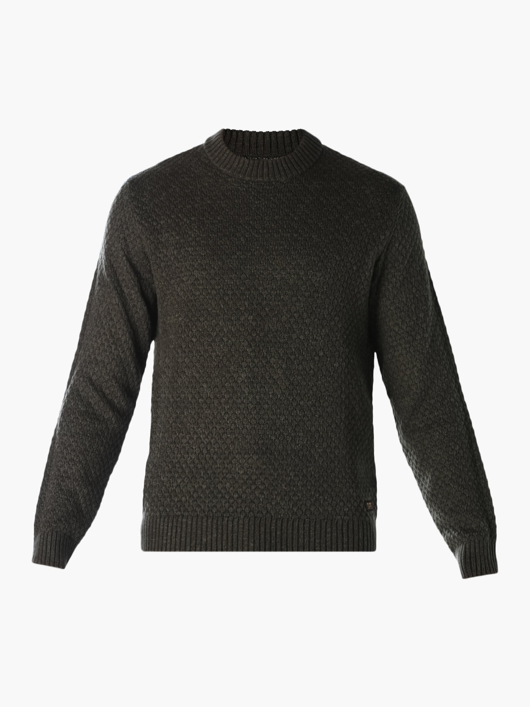 Dark Green Textured Pullover