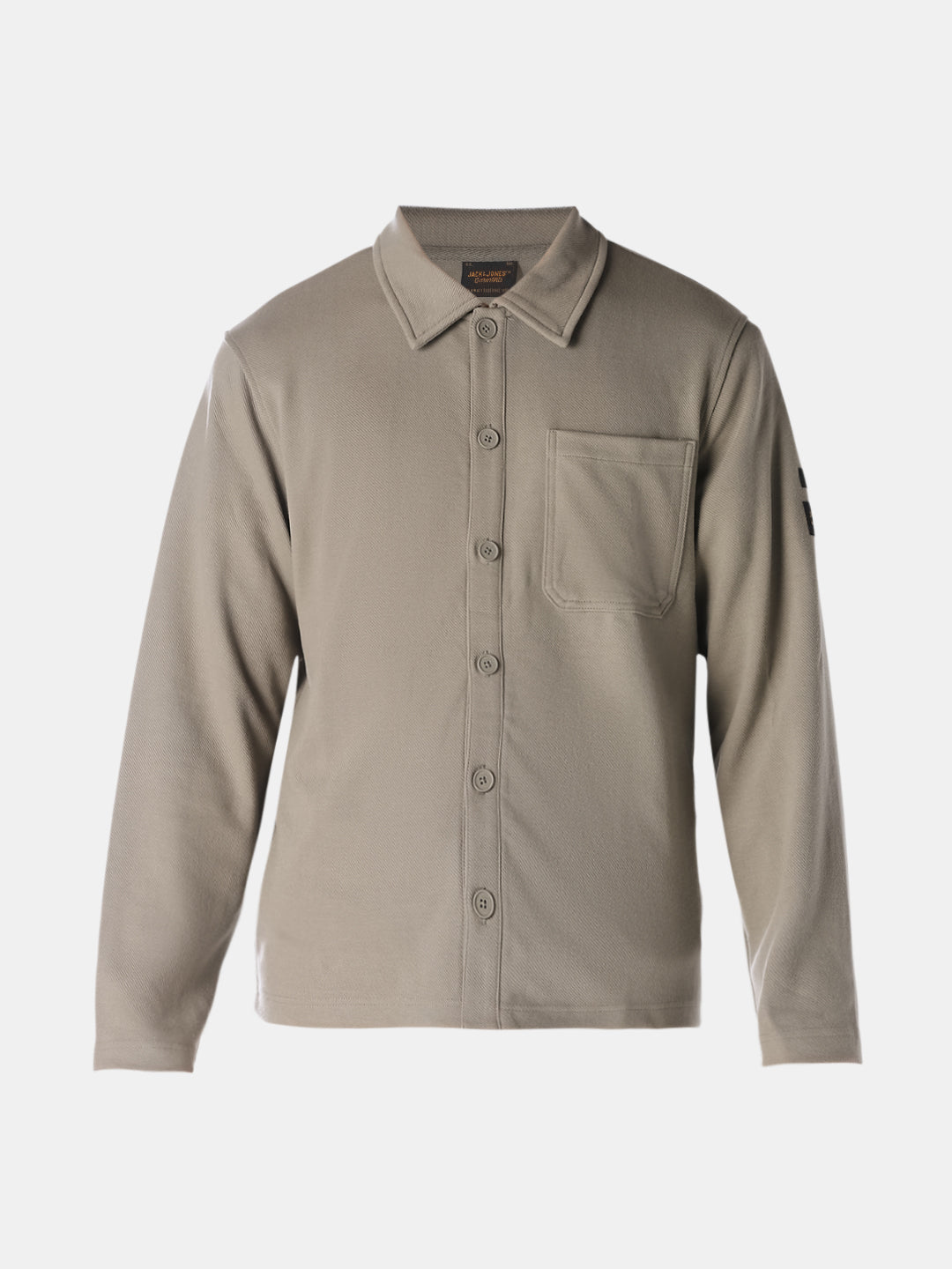 Green Twill Sweat Overshirt