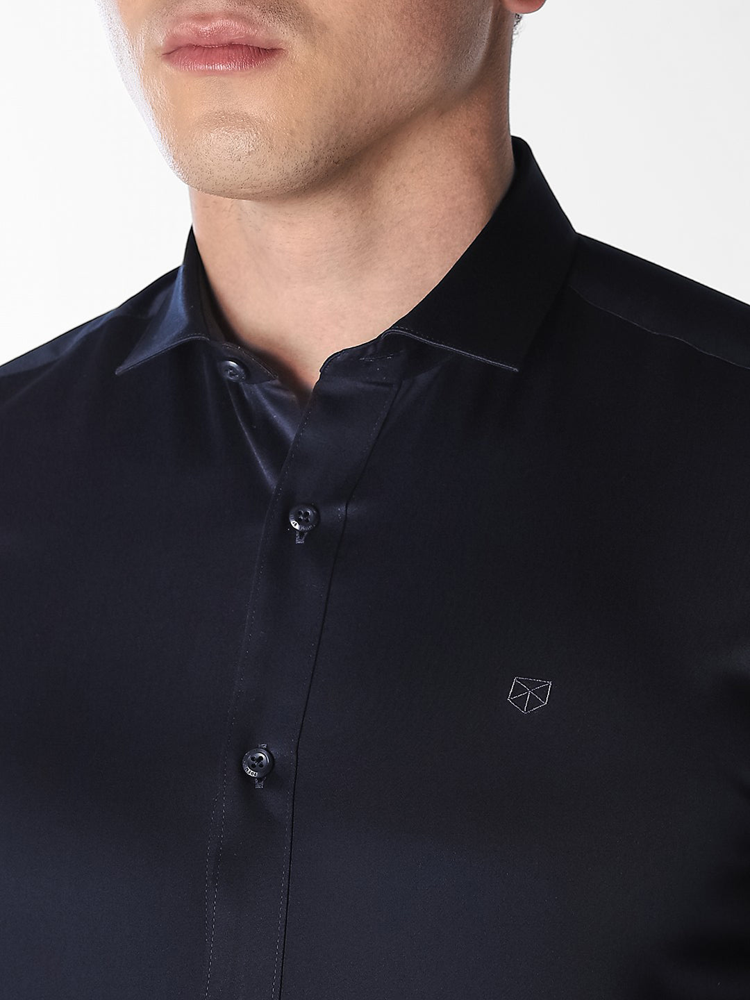 Navy Blue Slim Fit Formal Shirt