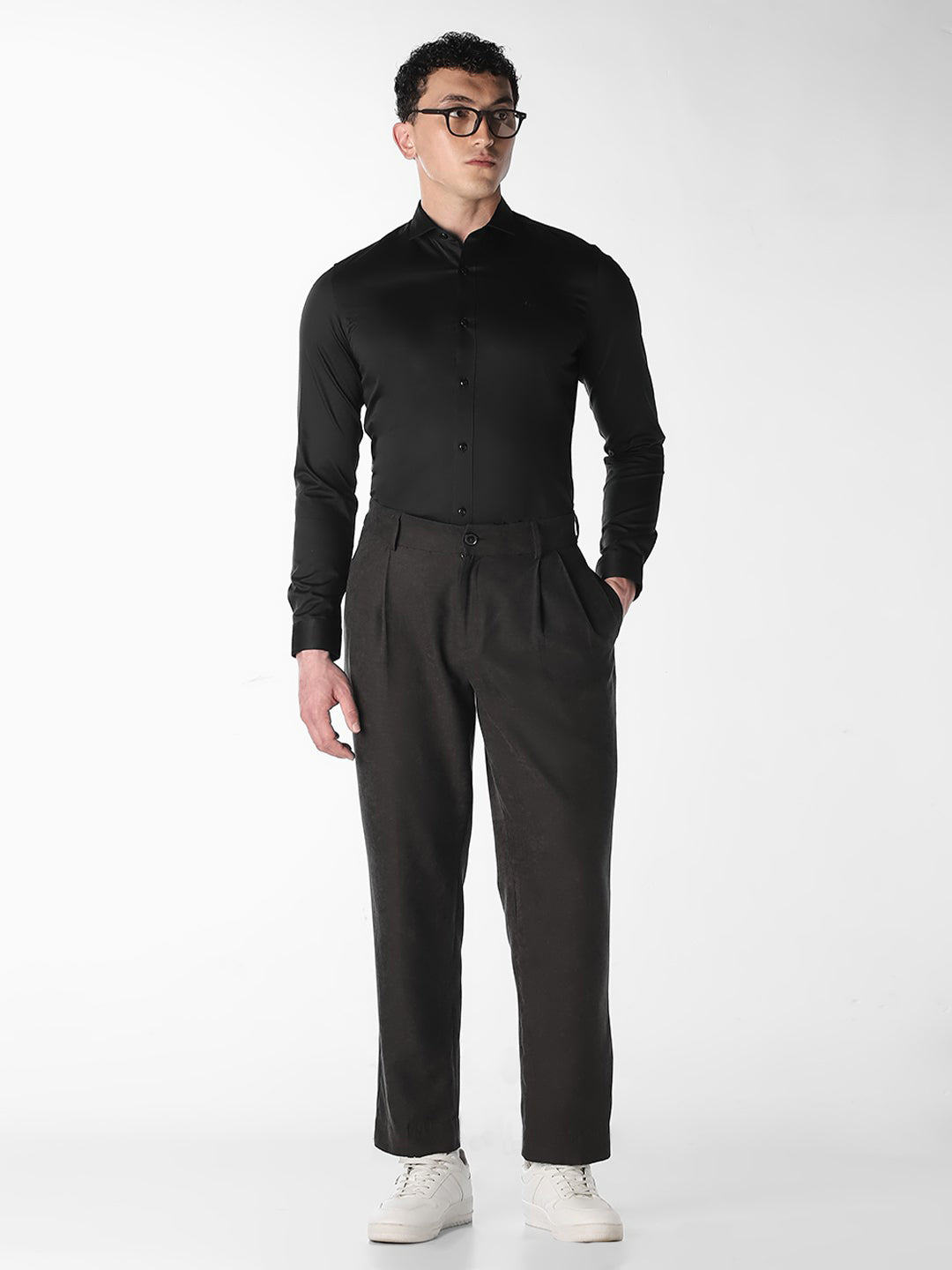 Black Slim Fit Formal Shirt