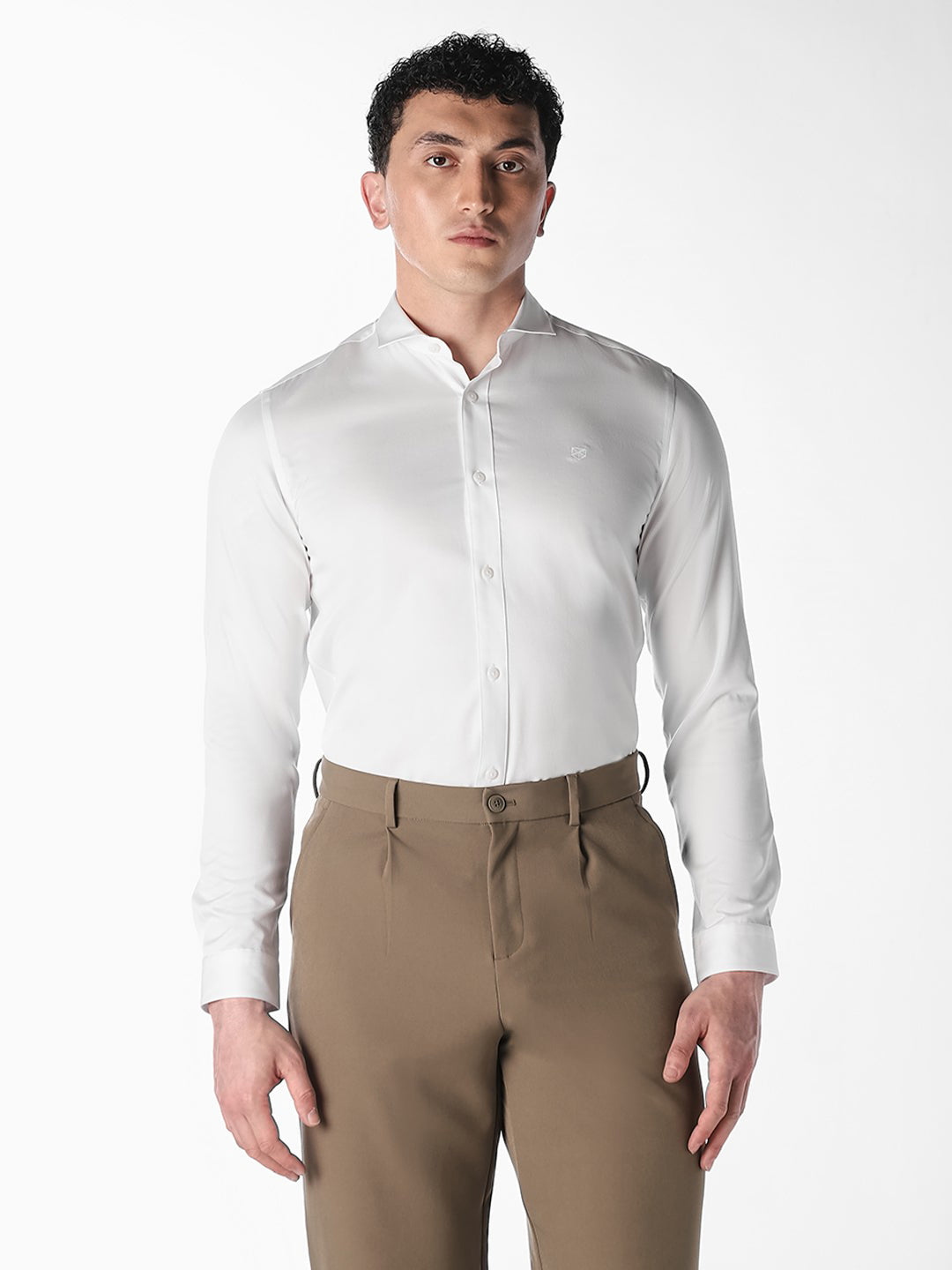 White Slim Fit Formal Shirt