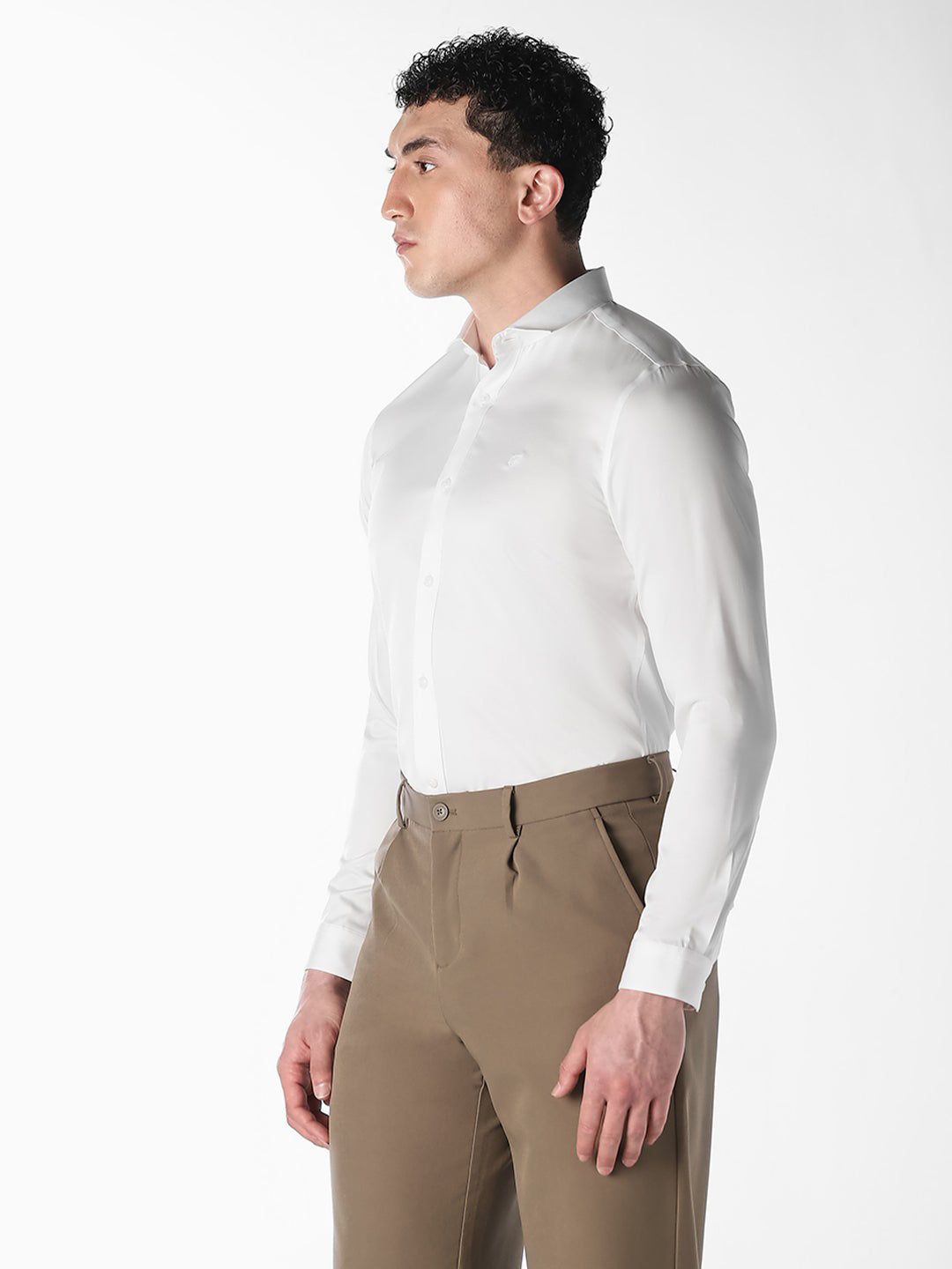 White Slim Fit Formal Shirt