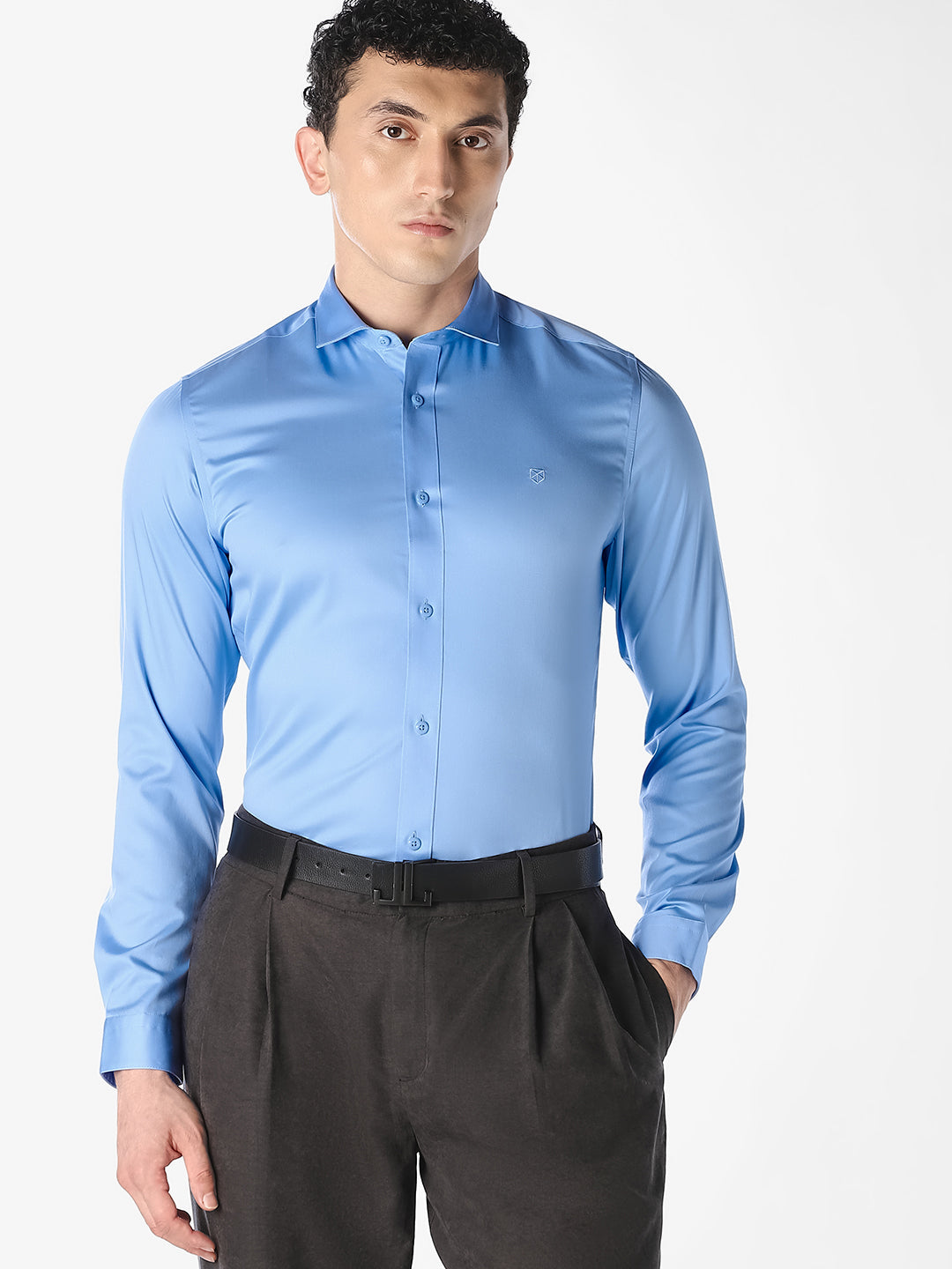 Blue Slim Fit Formal Shirt