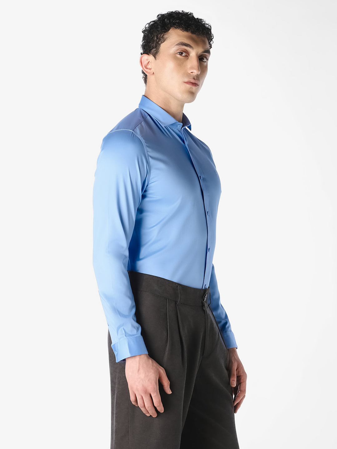Blue Slim Fit Formal Shirt