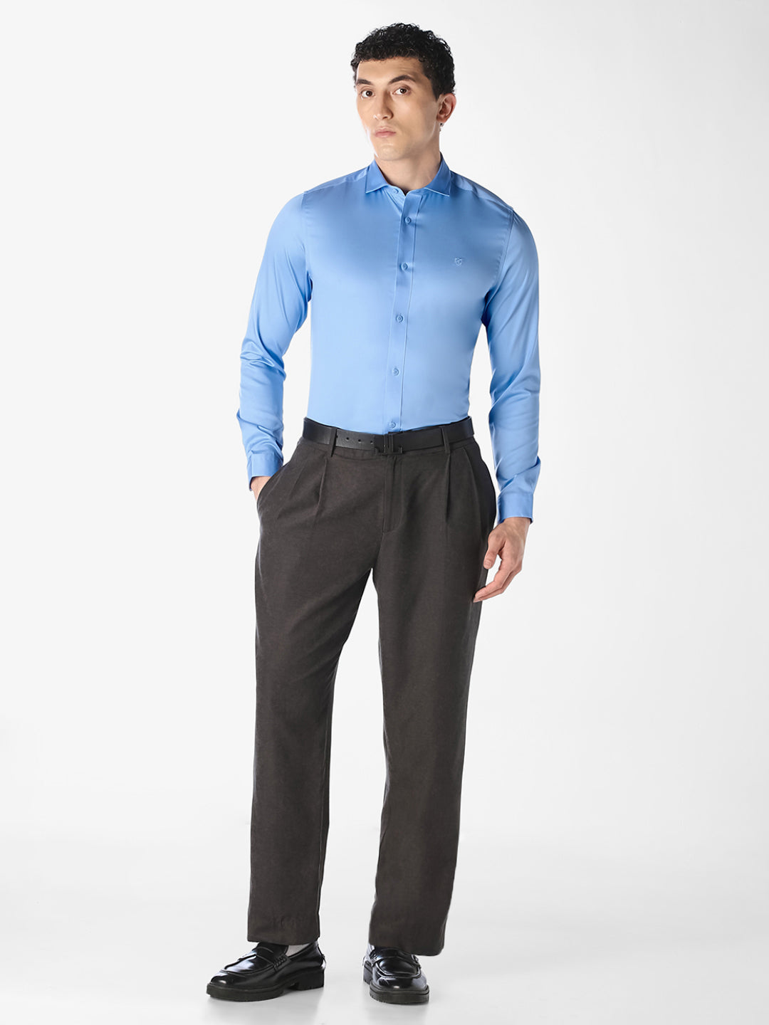 Blue Slim Fit Formal Shirt