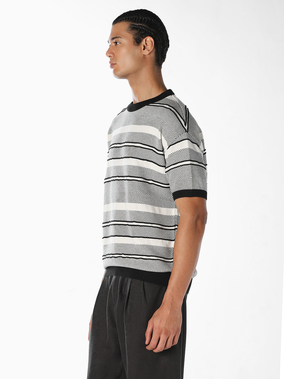 Striped Crew Neck Pullover