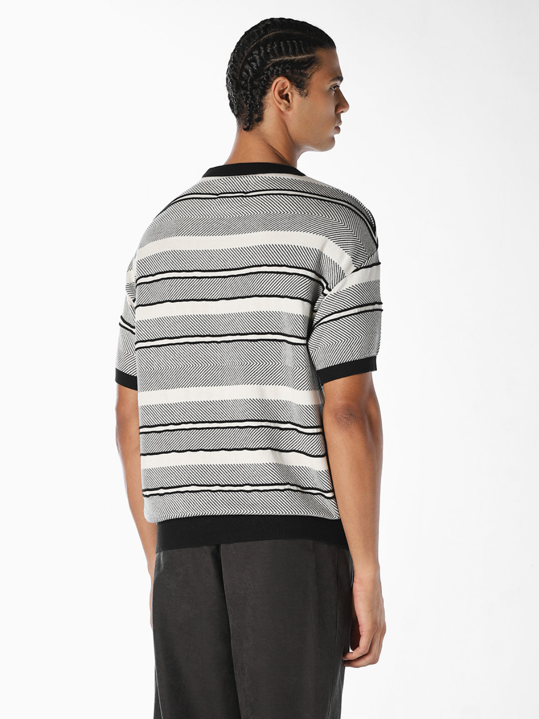 Striped Crew Neck Pullover