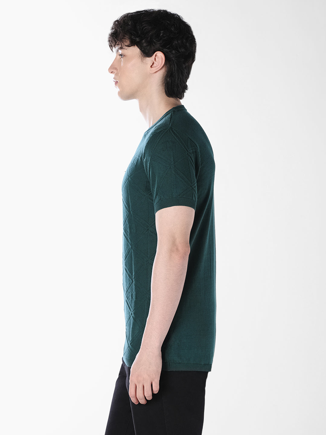 Dark Green Knitted T-shirt