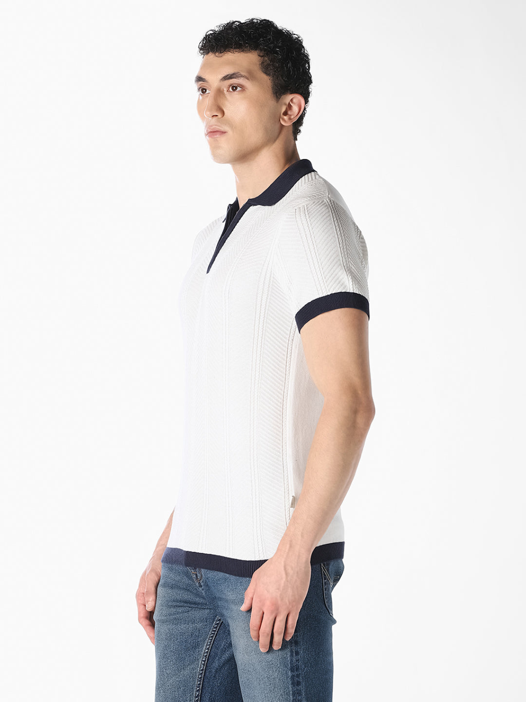Contrast Tipping Knitted Polo