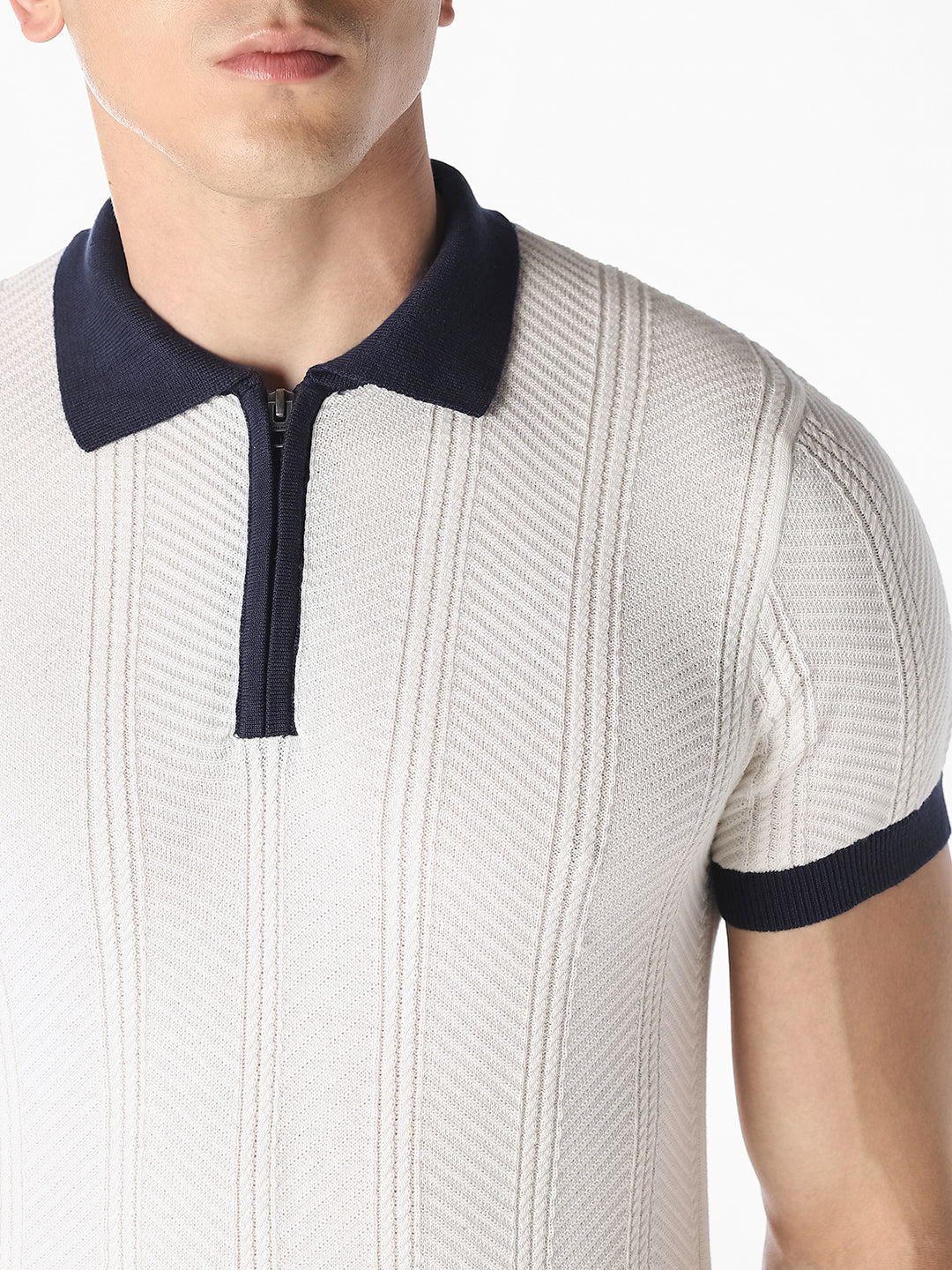 Contrast Tipping Knitted Polo