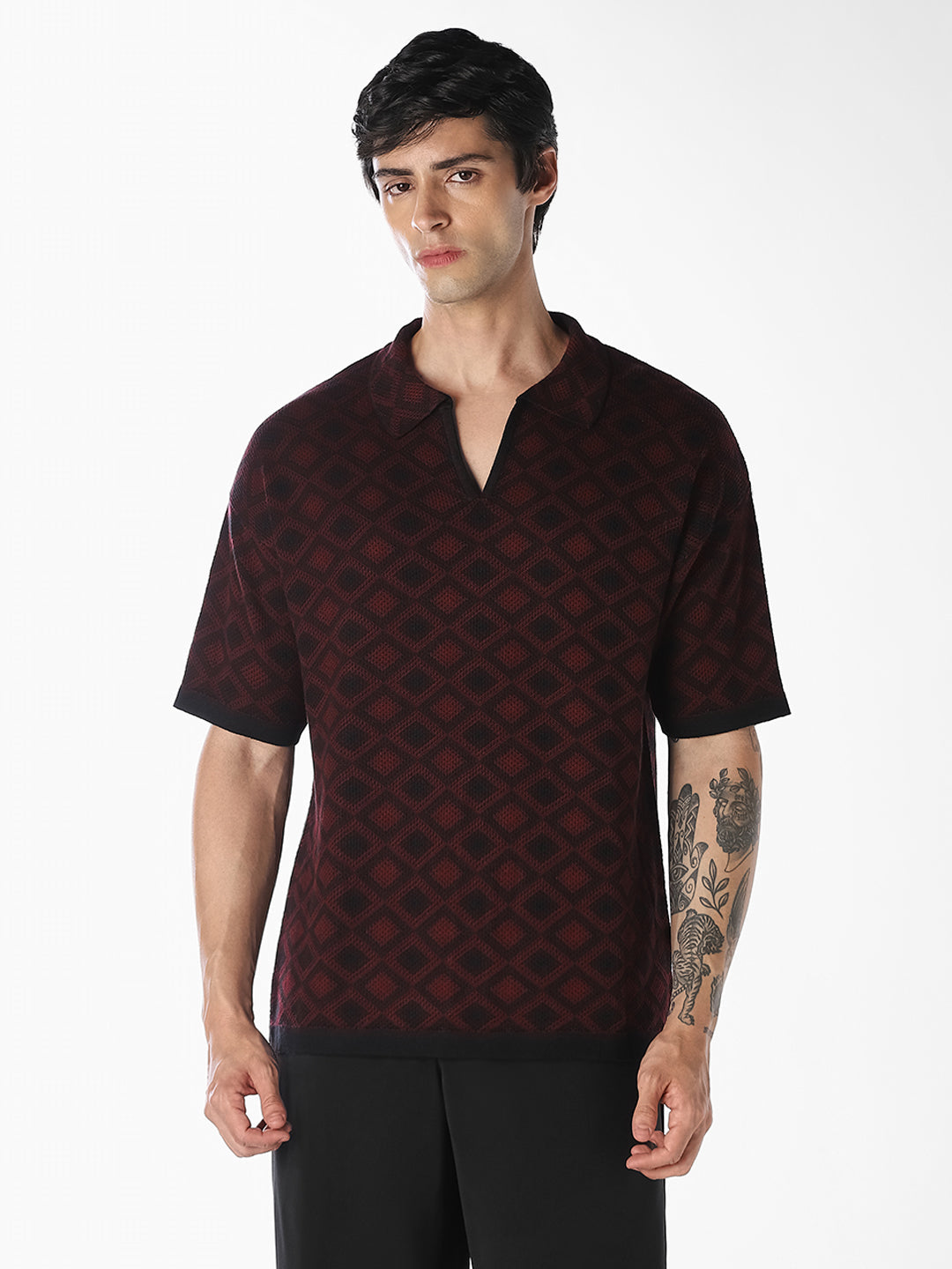 Printed Cotton Knitted Polo