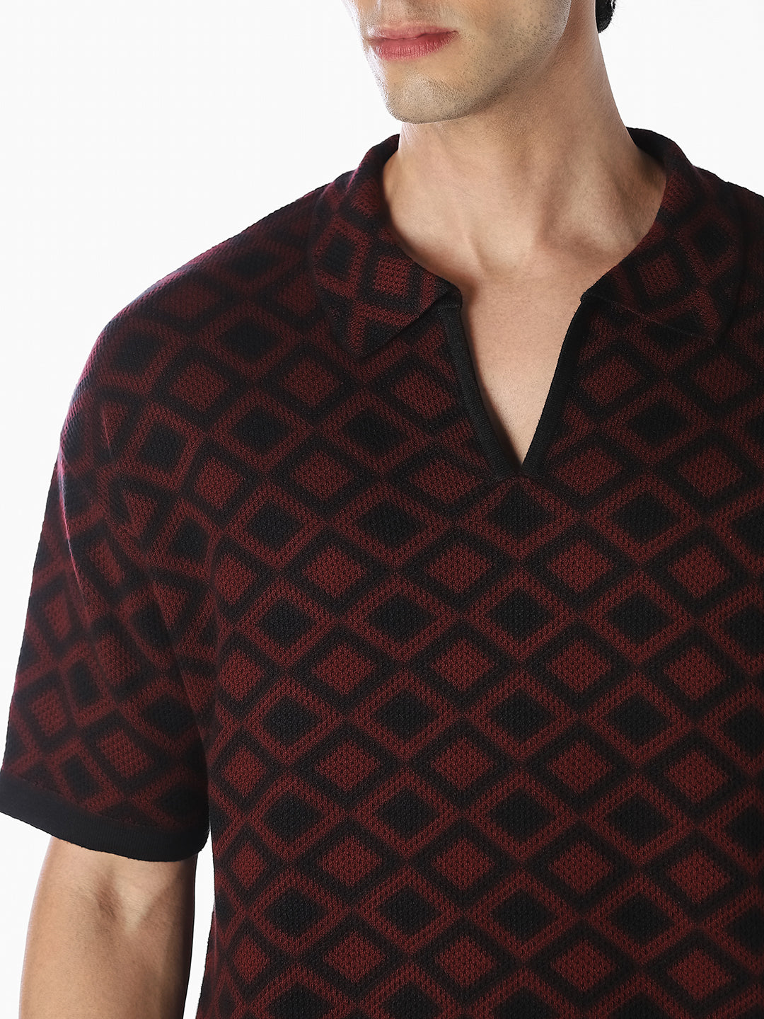 Printed Cotton Knitted Polo