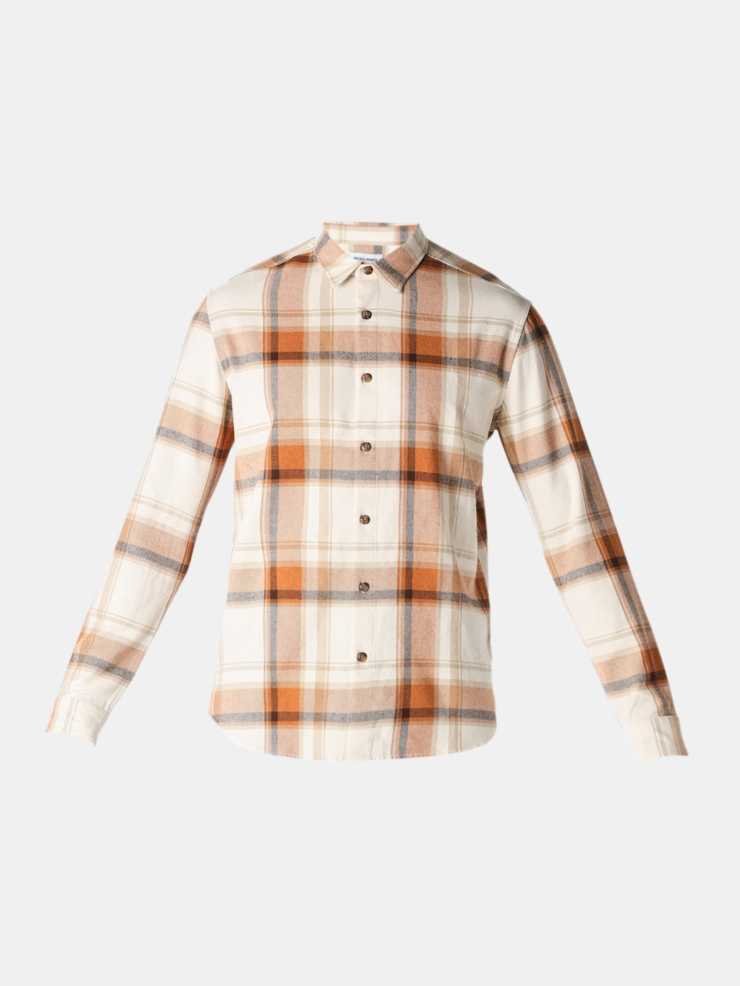 White Cotton Check Shirt