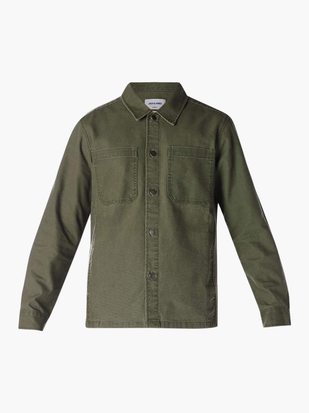Dark Olive Twill Cotton Shirt