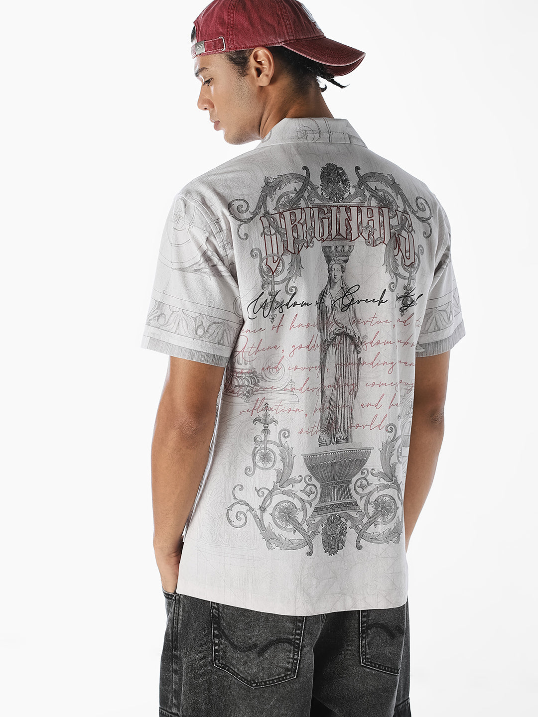 White Printed Resort Shirt