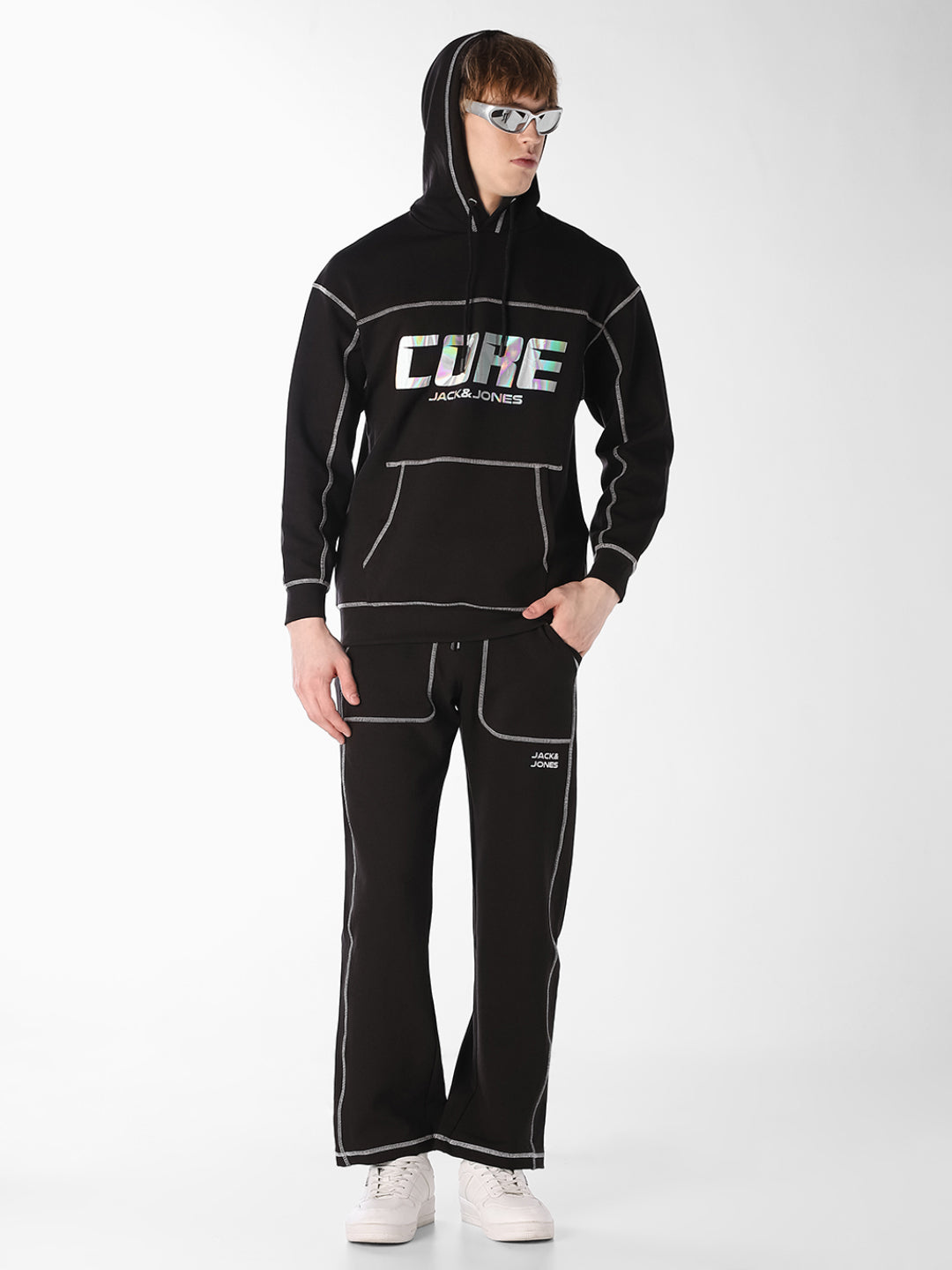 Drop Shoulder Printed Hoodie
