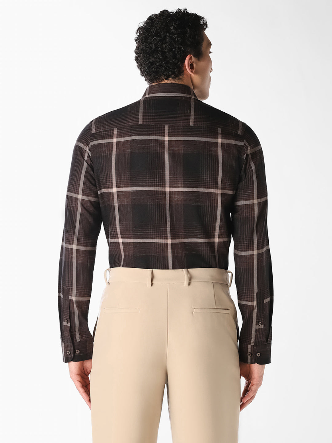 Dark Brown Checked Shirt