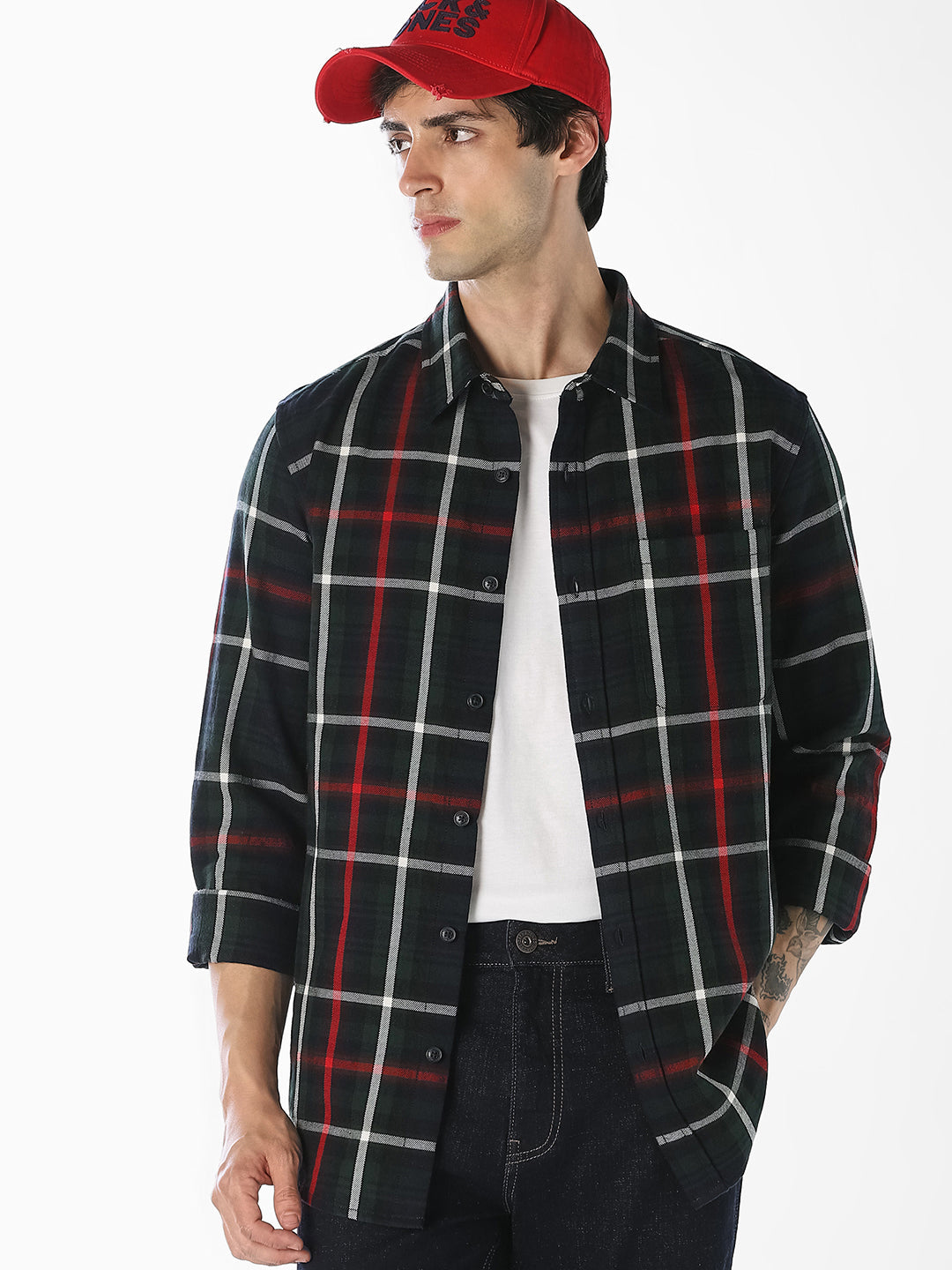 Check Cotton Full Sleeves Shirt