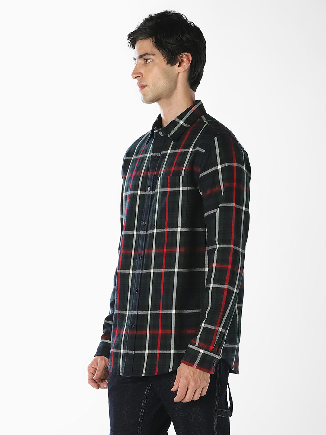 Check Cotton Full Sleeves Shirt