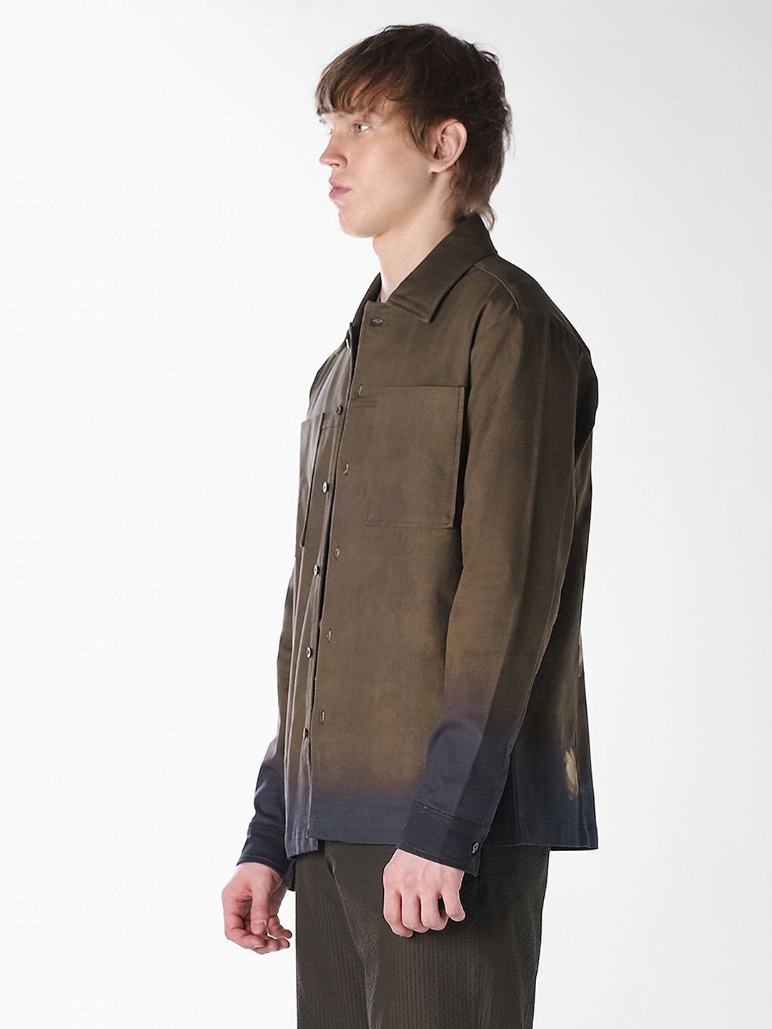 Utility Cotton Blend Overshirt