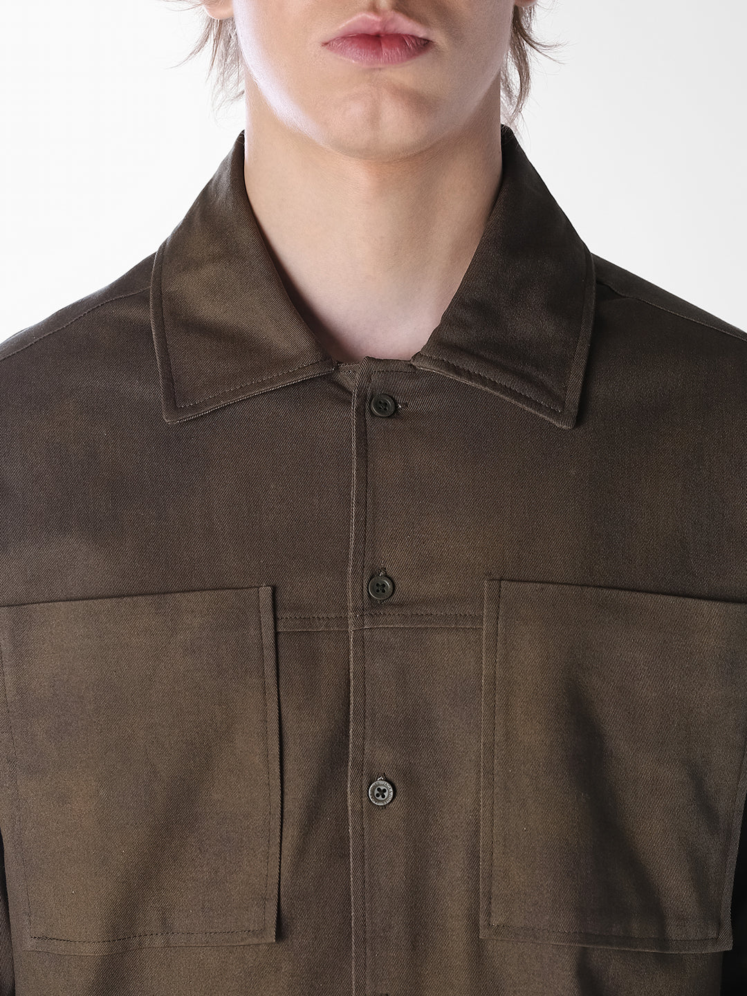 Utility Cotton Blend Overshirt