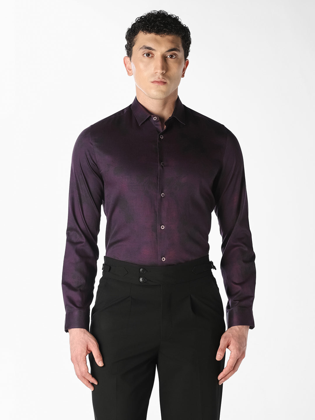 Floral Jacquard Slim Fit Shirt