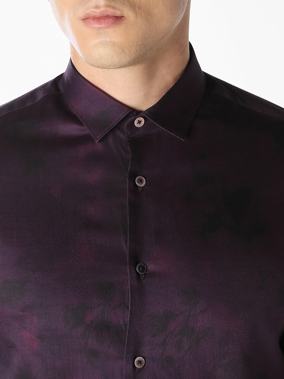 Floral Jacquard Slim Fit Shirt