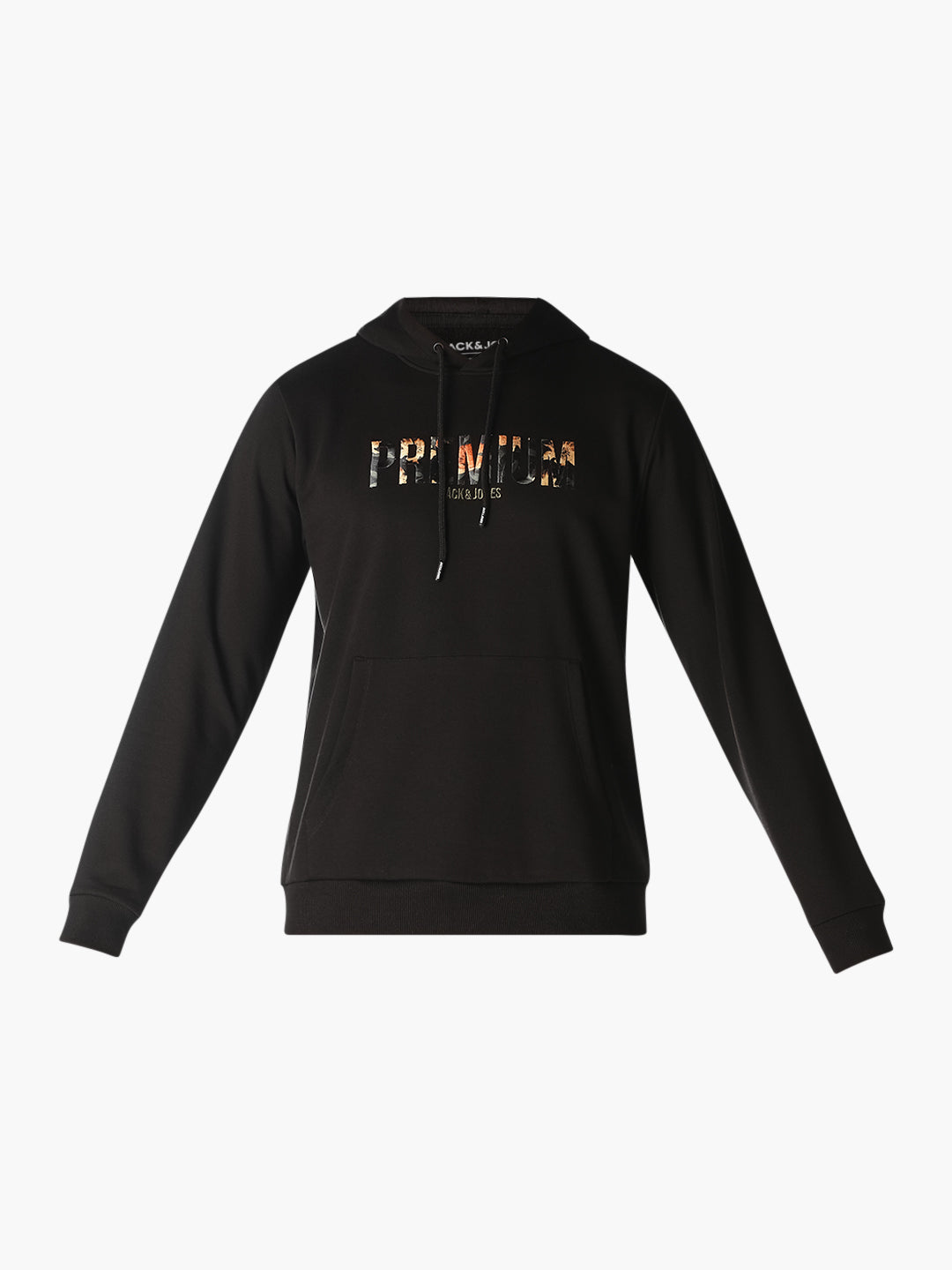 Black Graphic Print Hoodie