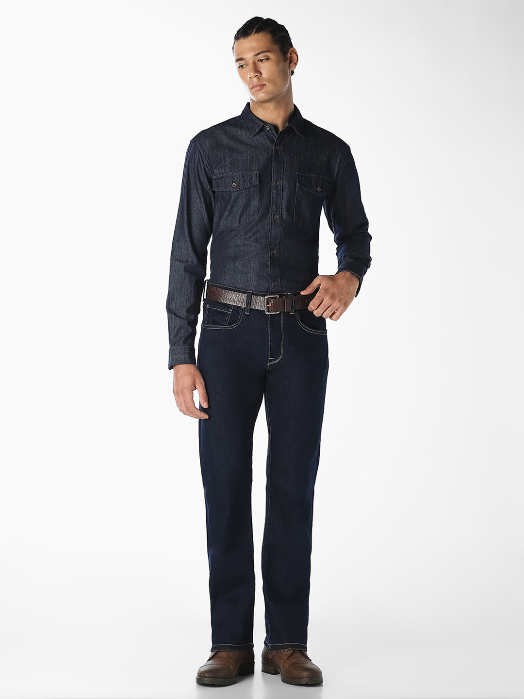Dark Blue Denim Shirt