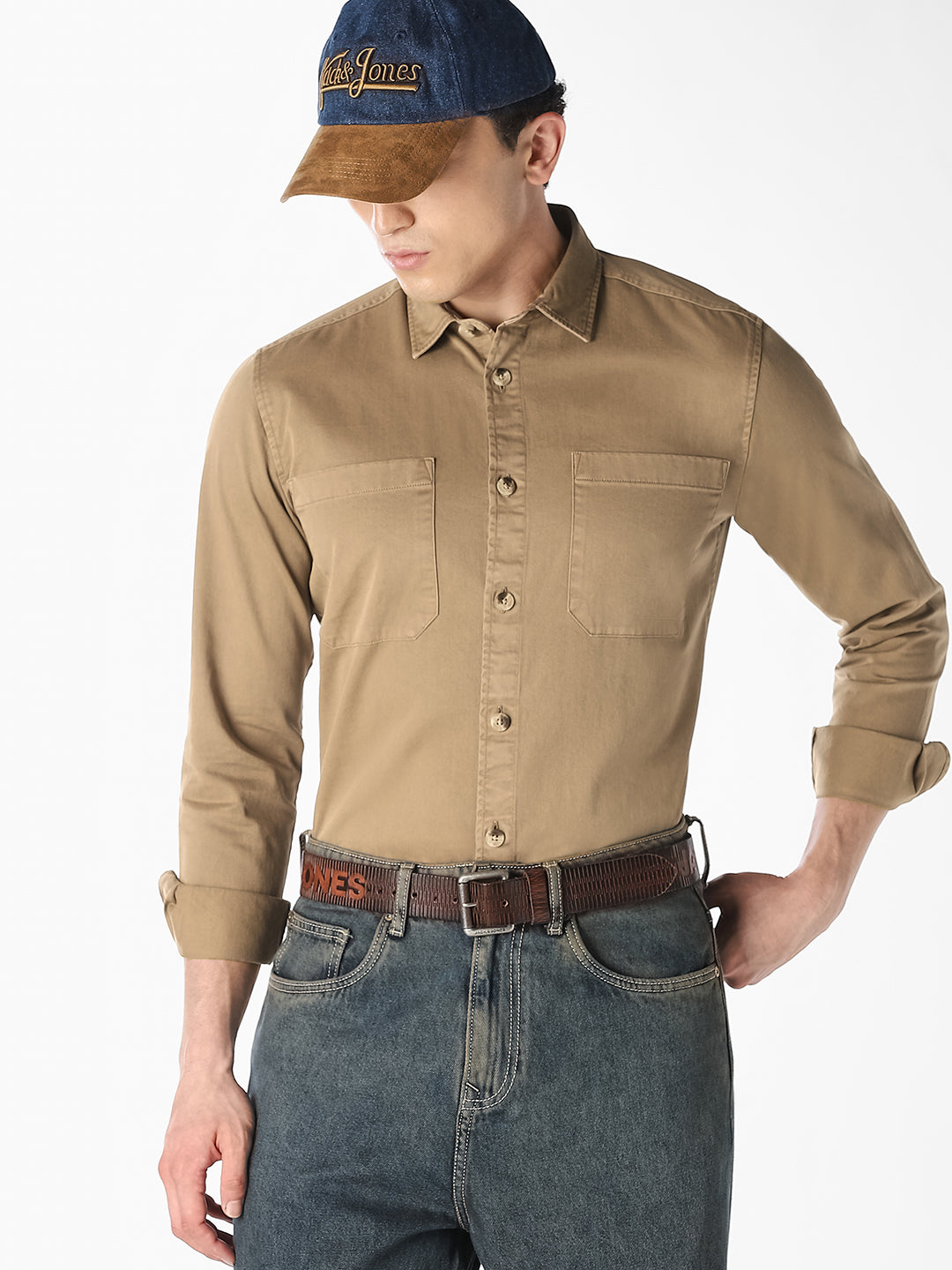 Beige Regular Fit Shirt